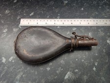  VINTAGE LEATHER SHOT FLASK