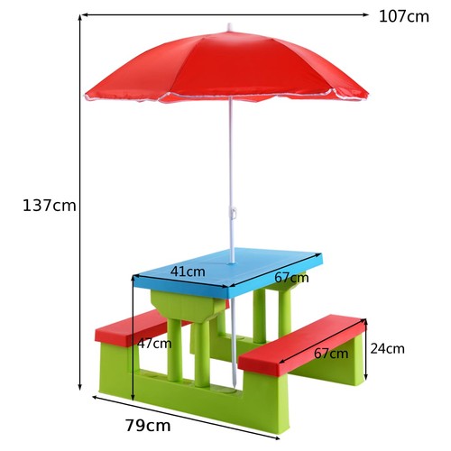 Kids picnic table set - table,