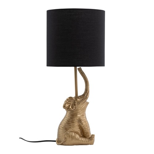 Gold elephant table lamp - elephant,
