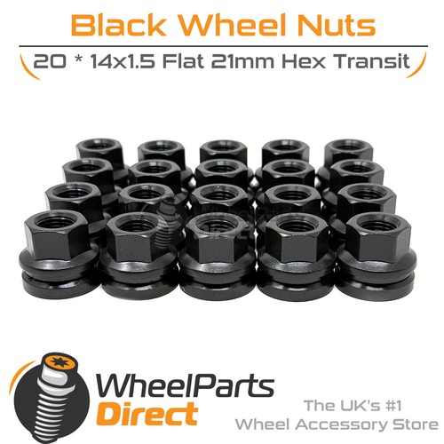 Wheel nuts 14x1 black - 14x1.5,