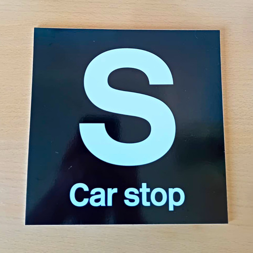Plastic car stop - plastic,