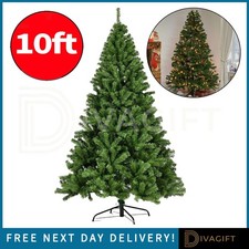 10FT CHRISTMAS TREE WITH STAND BUSHY TRADITIONAL ARTIFICIAL XMAS TREE 10 FOOT