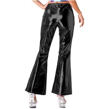 UK Womens Pants Shiny Flare