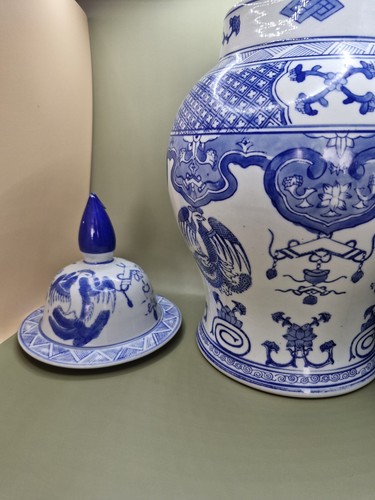 Large vintage blue and white - vintage,