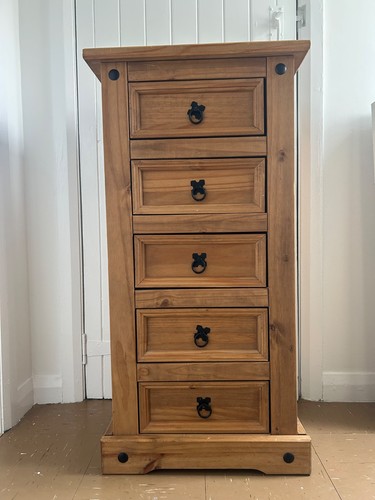 Solid pine drawer tallboy - solid,