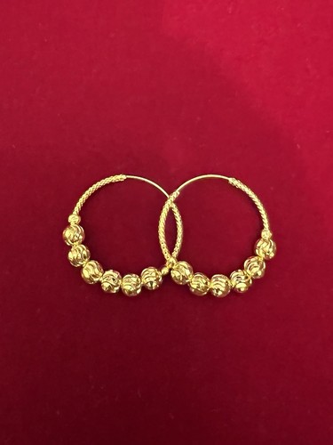 24k gold plated hoop - gold,