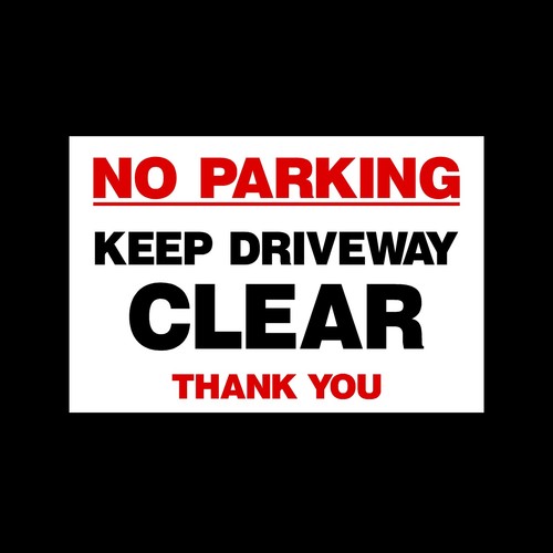 Parking keep driveway - no,