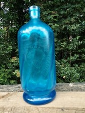 vintage blue glass soda syphon