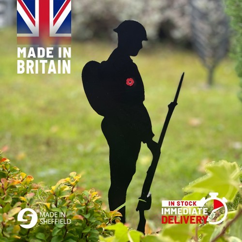 Metal soldier silhouette - metal,