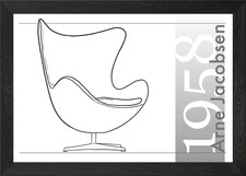 Hand Drawn Jacobsen 1958 Egg