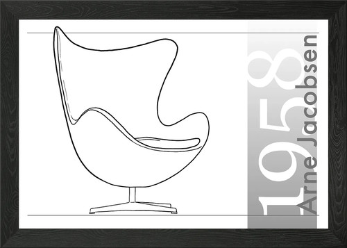 Hand drawn jacobsen 1958 - 1958, egg