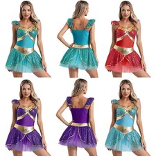 Womens Dress Halloween Arabian Princess Costumes Tulle Skirt Breathable Cosplay