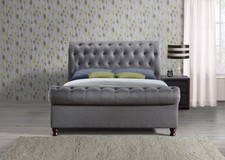 Sleigh Bed Frame Upholstered