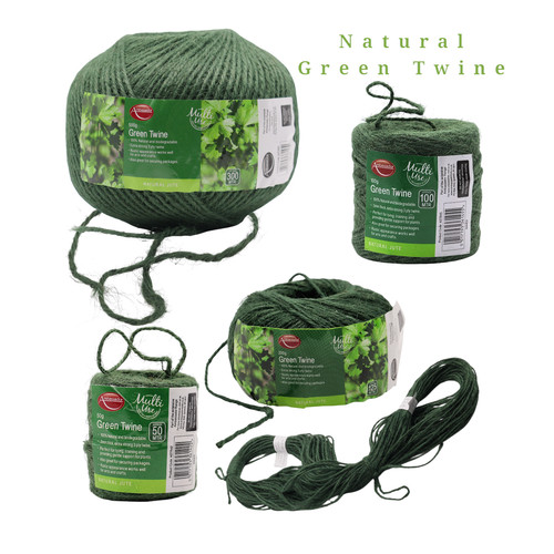 Green natural garden twine - natural,