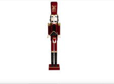 4FT/122cm Christmas Jumbo Nutcracker RED Festive Decoration Home XMAS Ornament