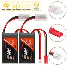 2Pcs 7.4V 1400mAh 2S 35C Lipo Battery With JST Plug For RC Cars Drone Truck