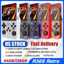R36S Retro Handheld Game Console Video Games 64、128GB Consoles 20000+Games
