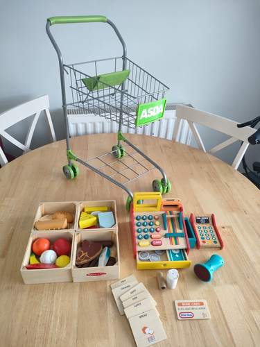 Wooden multicoloured toy - toy, cash