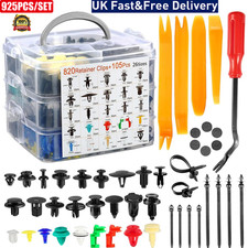 925pcs Universal Car Fasteners Trim Clips Bumper Body Panel Retainers Push Pins