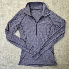 Lululemon Race Your Pace Top Womens 6 1/2 Zip Purple Performance Stretch Running