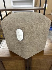 Hex Upholstered Ottoman Tan -
