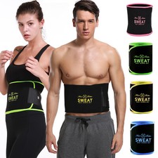 Men & Women Waist Trainer Sweat Sauna Trimmer Belt Fat Burner Weight Loss Shaper