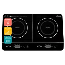 Abode Portable Induction Hob Double Digital with Touch Control 2800W AINDH2003