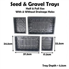 Seed Tray Gravel Trays Full + Half Size With + Without Watering Holes No Holes