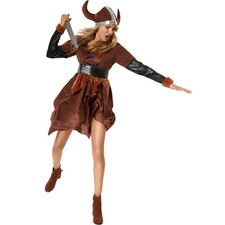 Fancy Dress Costume Women's Viking Dress Up Party Halloween Festival Outfit