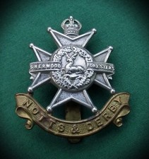 The Sherwood Foresters Regiment  ~ 100% Genuine British Army Military Cap Badg