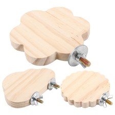 Bird Perch Stand Parrot Platform Board Wood Play Toy Cage Perch Branch Toys for