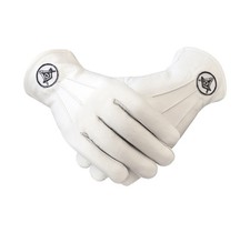 Masonic Regalia White Soft Leather Gloves MC037