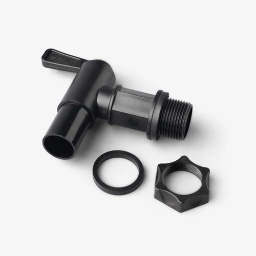 Black fast flow tap - black, water