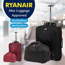 Ryanair Hand Cabin 40x20x25 & 2nd Baggage Fits 55x40x20 Luggage Set (55x35x20cm)