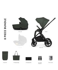 EX DISPLAY Venicci Claro Pram/Pushchair 2in1 Bundle - Forest Green