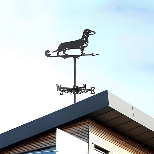 Black metal weather vane wind - black,