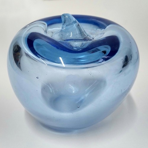 Vintage glass blue - blue, apple