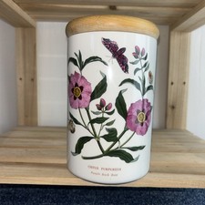 Portmerion Pottery Botanic Garden Storage Jar, Purple Rock Rose,S Williams-Ellis