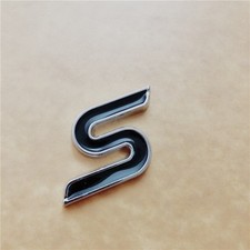 FITS FORD FOCUS FIESTA MONDEO ZETEC Black S REAR BADGE LOGO EMBLEM SELF ADHESIVE