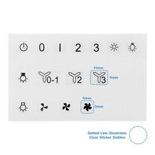 Range Hood Sticker Extractor Ventilation Fume Fan Switch Light Globe Oven Label