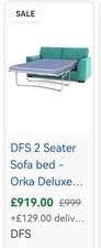 DFS Orka Large 2-Seater Deluxe Sofa Bed