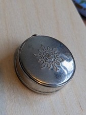 Antique Vintage Metal Tape Measure With Embossed Pattern. Sewing Collectible