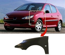 Fits Peugeot 206 1998-2009 Front Wing Primed With Side Lamp Hole Passenger Side