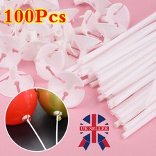 100/200pcs White Balloon Sticks and Cups Stand for Wedding Party Birthday Decor