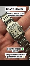 Ladies Cartier Tank Box And Papers Reference 2384