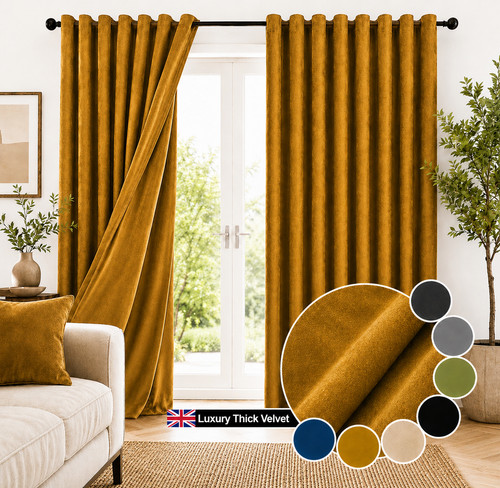 Blackout thick velvet curtains - blackout,