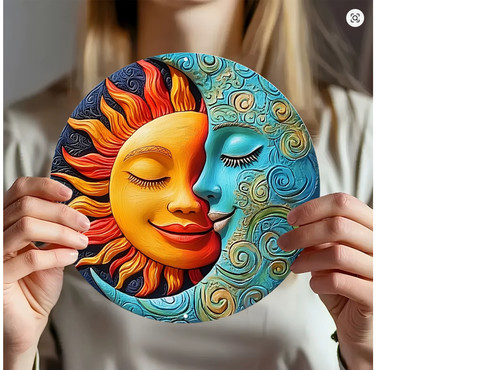Sun moon metal - moon,