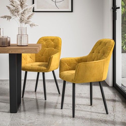 Set modern velvet dining - of, 2