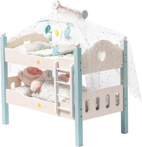 Wooden doll bunk bed dolls - doll, bed,