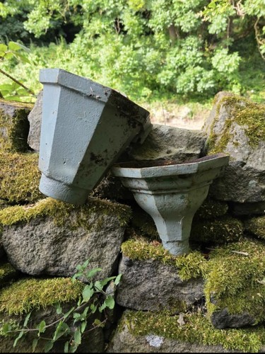 Vintage cast iron gutter - vintage,